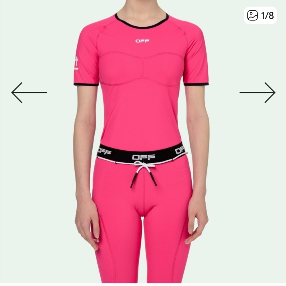 Off-White Vibrant Pink Short Sleeve TOP 100% authentic